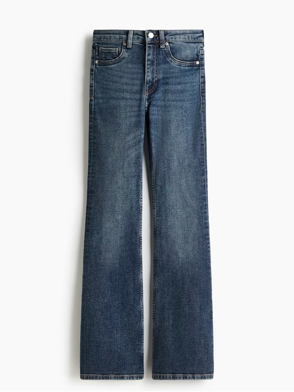 H&M High-Rise Flared Jeans - Denim Blue